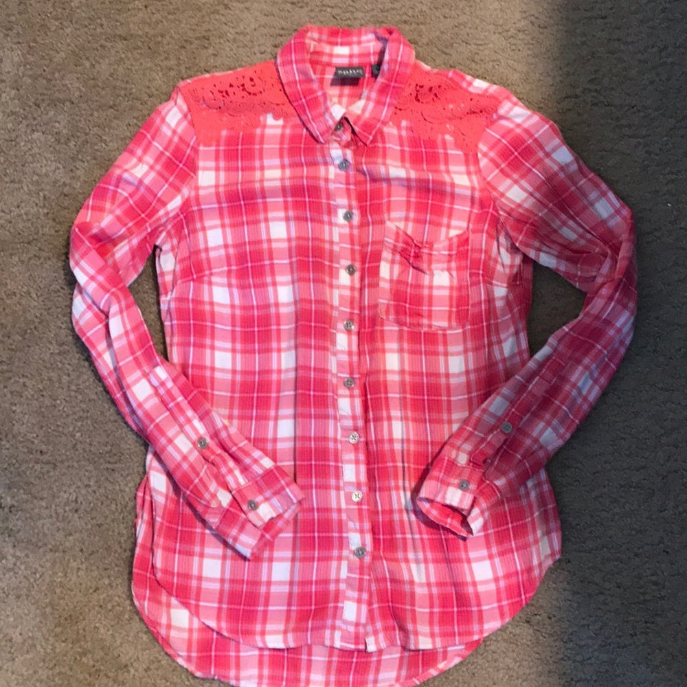 Soho NY&Co pink cowgirl winter sweater size S